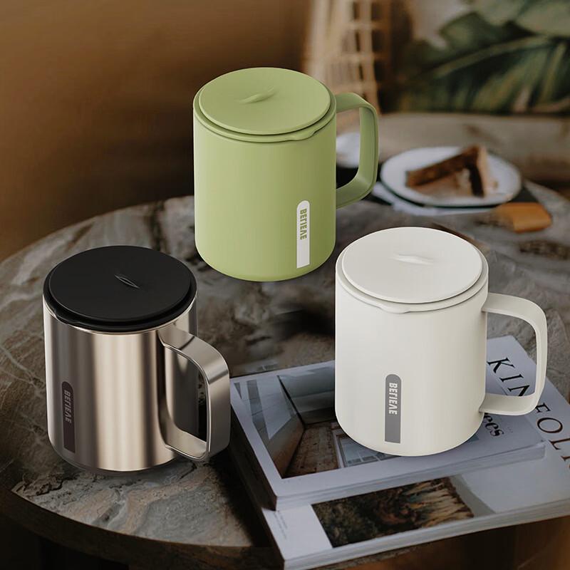 OLOEY Insulated Office Mug with Lid and Handle