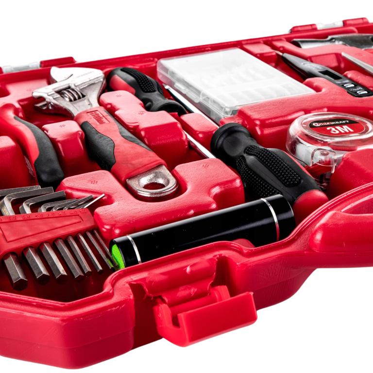 Large 26-piece Tool Set: Combination pliers, screwdrivers, and a hammer, Forcekraft