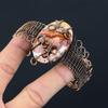 Laguna Lace Agate Gemstone Pure Copper Wire Wrapped Handmade Cuff/ Bangle Jewelry