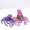 Vibrant Color 3D Printed Octopus Figurine 3D Printed Versatile Design Versatile Decor Figurine Jointed Body