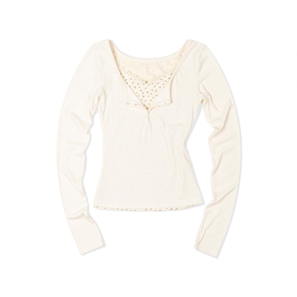 Moa Floral Layered Sleeve (White) White/S