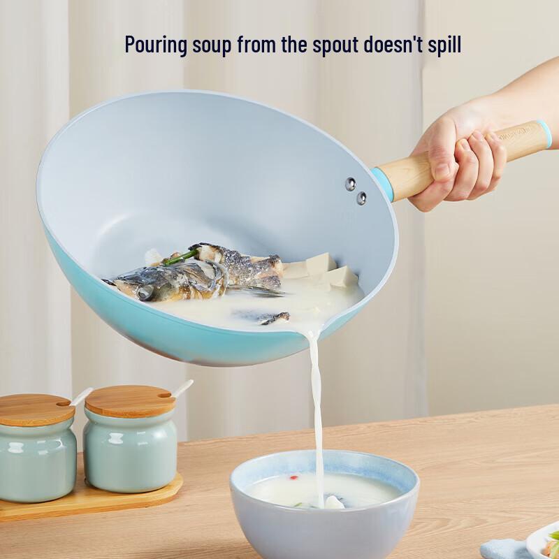 Chuida Huang Green Bird 28cm Non-Stick Induction Wok