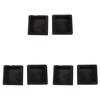 ABUL-100Mm X 100Mm Plastic Ribbed Square End Caps Cover Tube Inserts 6 Pcs