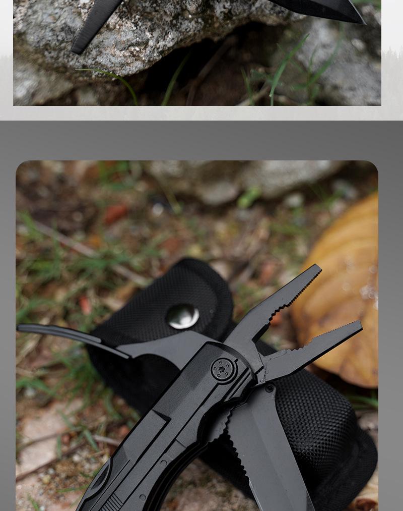 Składane przenośne wielofunkcyjne szczypce kempingowe i nóż