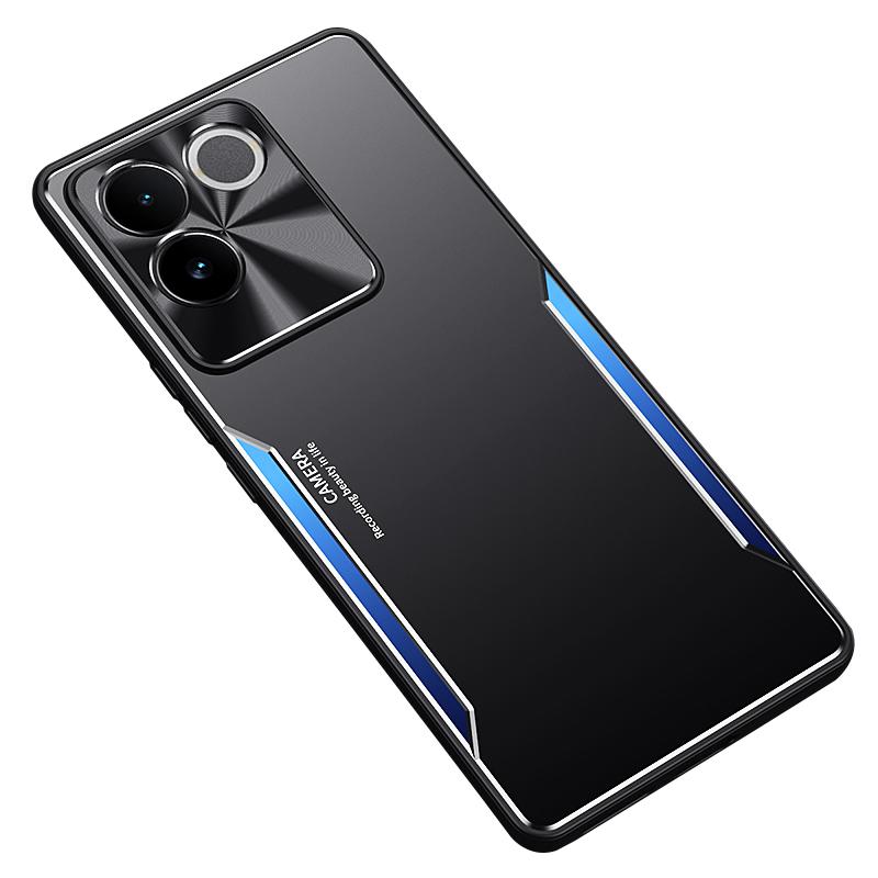 

Для vivo S17e 5G Чехол для телефона из алюминиевого сплава+ТПУ Противоударный Устойчивый к царапинам Чехол-накладка для телефона Blue