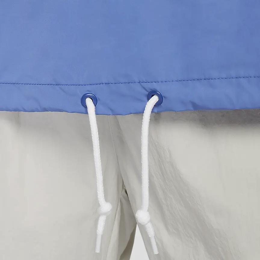 Nike Club Marina Logo Print Solid Color Hooded Pullover Jacket Men Jackets Royal-Blue FN3893-480