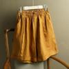 Cotton and Linen Wide-leg Pants Women's Spring and Summer Elastic High-waist Drape Casual Loose Large Size Meat-covering Straight Shorts