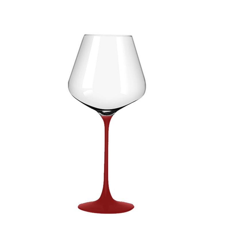 Custom Luxury Elegant Hand Blown Crystal Long Stem Goblet Burgundy Glass Gin Tonic Balloon Glasses for Wedding Restaurant