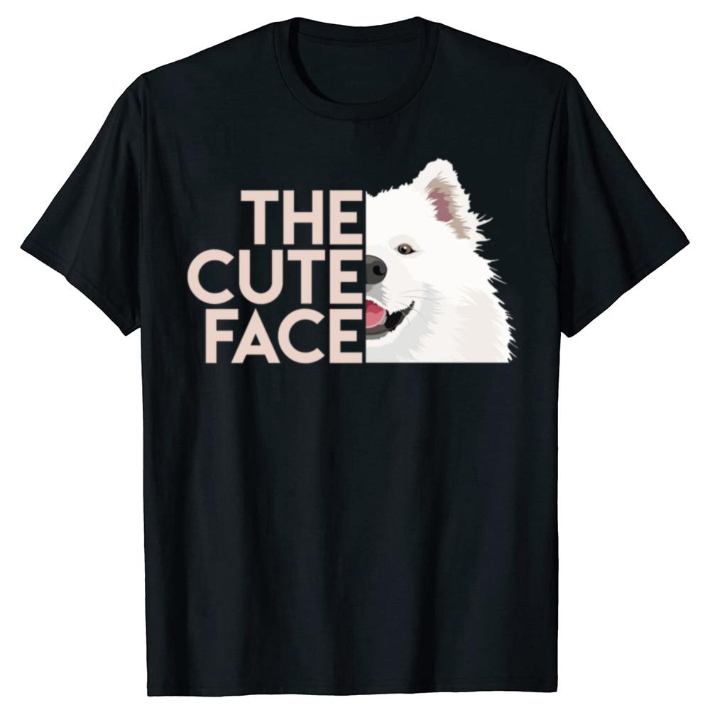 

Funny The Cute Face Samoyed Dog Graphic Printed T-shirts Women s Fashion Casual Tshirt Loose Summer Comfort Clothes S