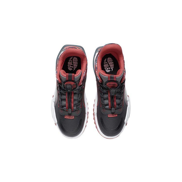 LiNing Youth Casual Comfortable Durable Mid-Top Skate Shoes Kids Sneakers Black YKCS012-3