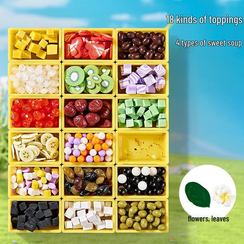 Xiao Ling DIY Mini Sweet Shop Food Toy Set: Handmade Cream Glue & Ornaments for Children.