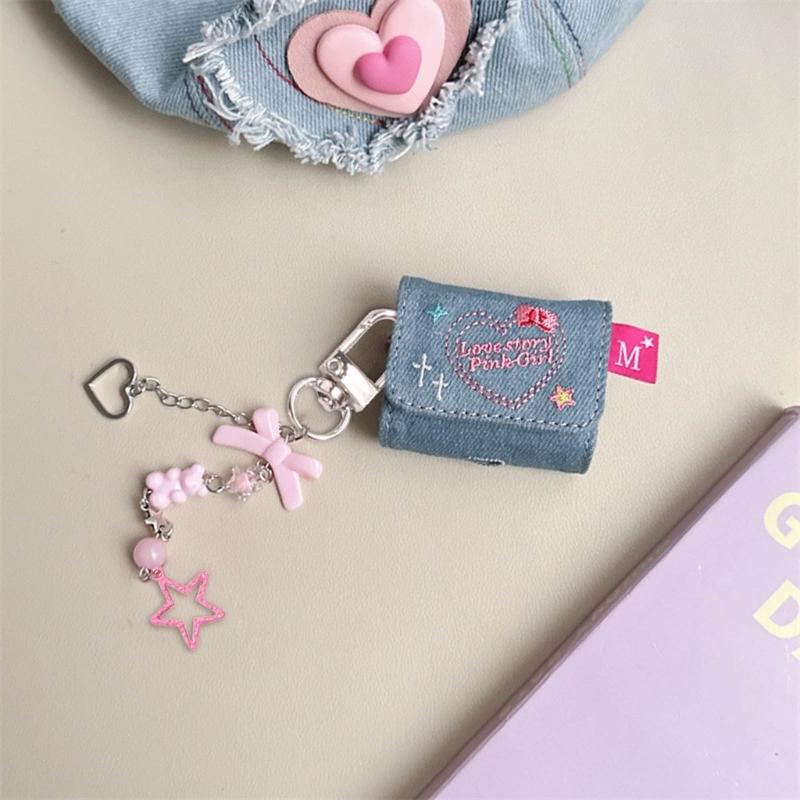Eye Catching Heart Bear Key Chain Pendant Butterfly Knot Key Rings for Phones