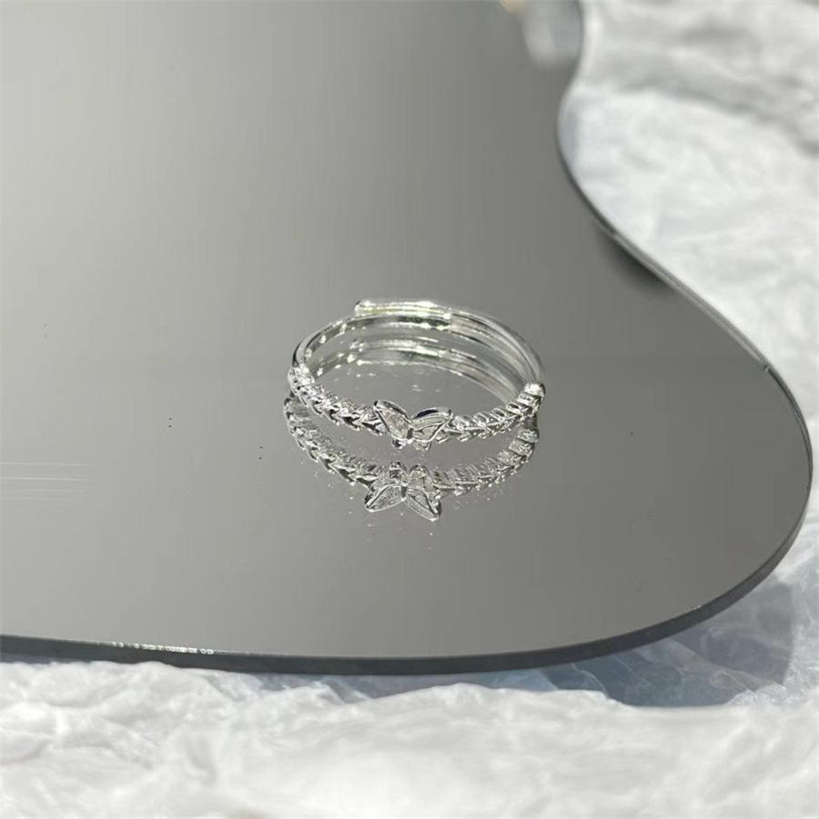 Butterfly ring female ins wind does not fade ring tide stacks wear ring