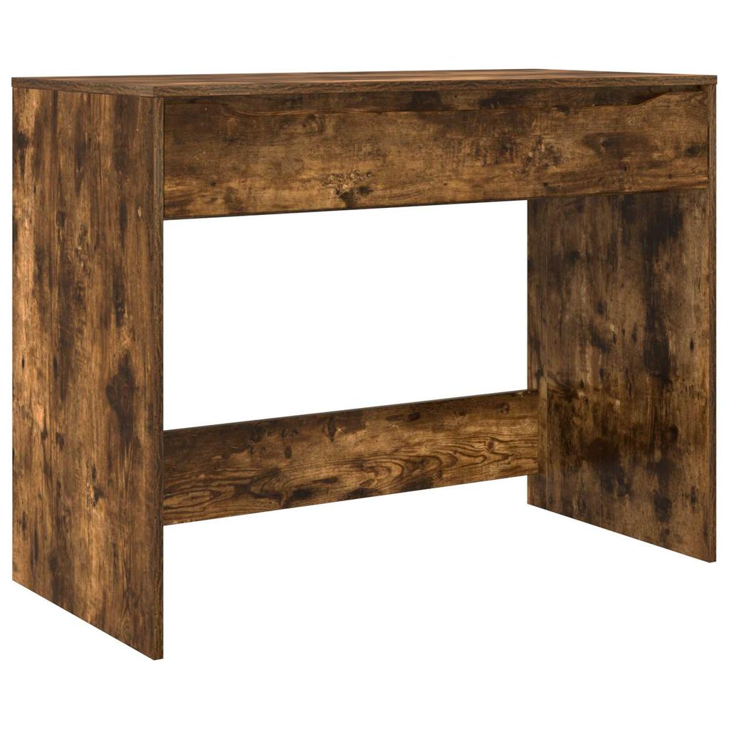 Desk with Drawer Smoked Oak Finish 100 x 50 x 78 cm