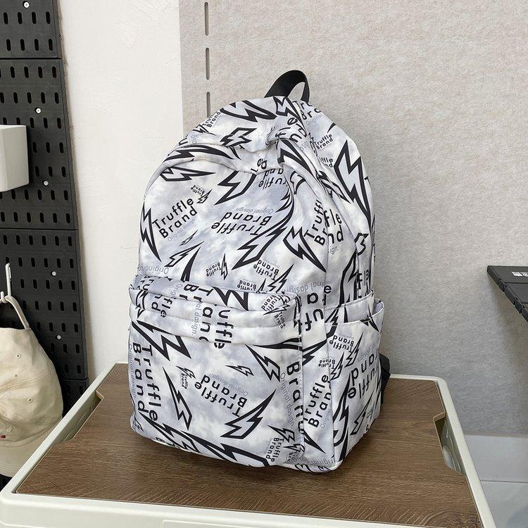 Schoolbag Korean version of the new large-capacity trend graffiti original style schoolbag, junior high school student, high school student, college