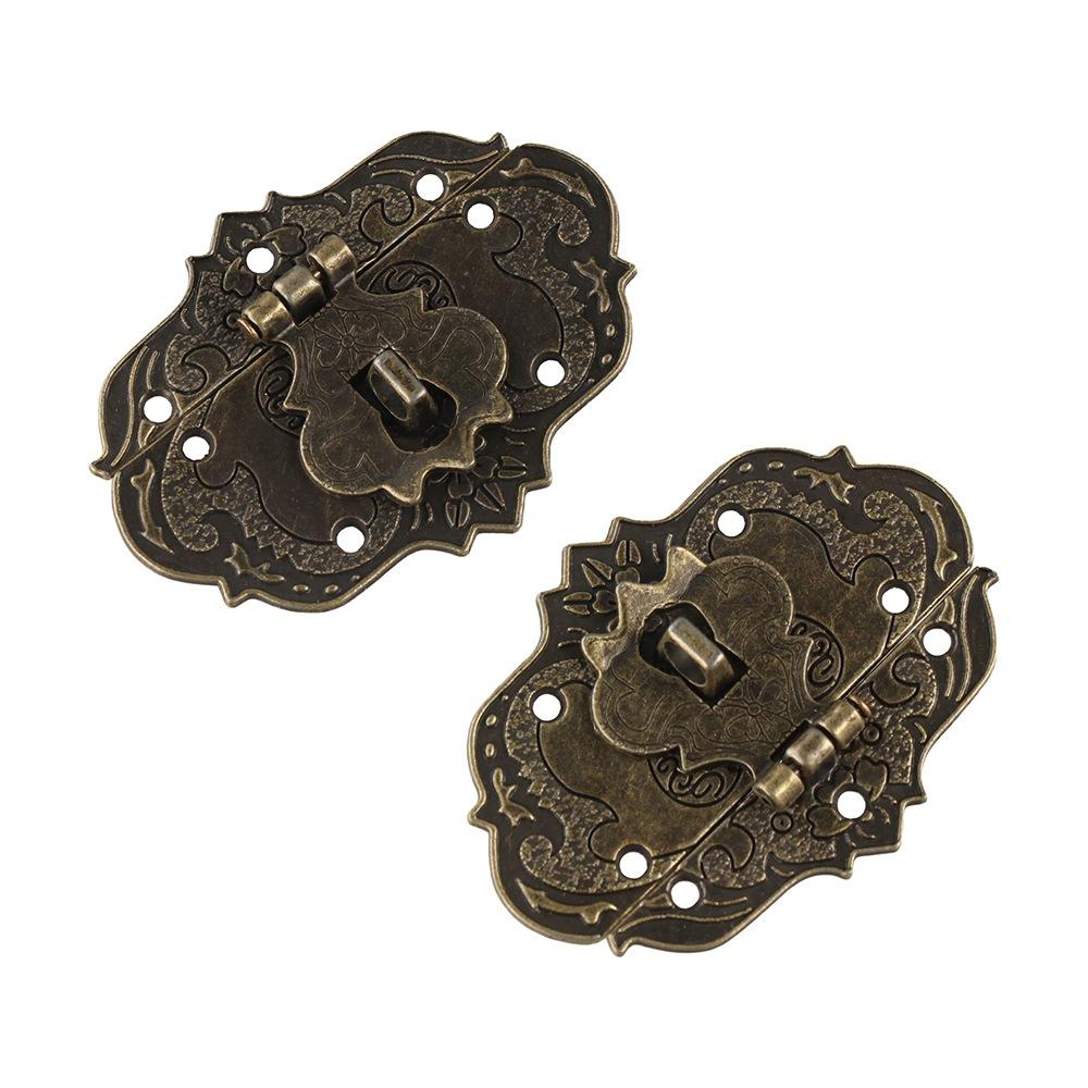 

Catch Clasp Wooden Case Hasp Vintage Bronze Hasp Exquisite Wooden Box S