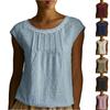 Damen Sommer Modisch Rundhals Ärmellos Lässig Locker Hemd Pullover Top