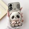For Motorola Moto E13 4G Phone Case Moto E14 5G Back Cover Soft Matte Silicone Slim Fundas Lovely Panda Rabbit Flower Cartoon