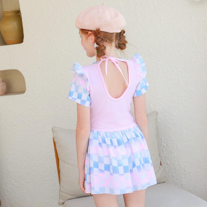 Girls' Sweet Princess One-Piece Swimsuit for Toddlers & Kids - Ideal for Beach & Hot Springs