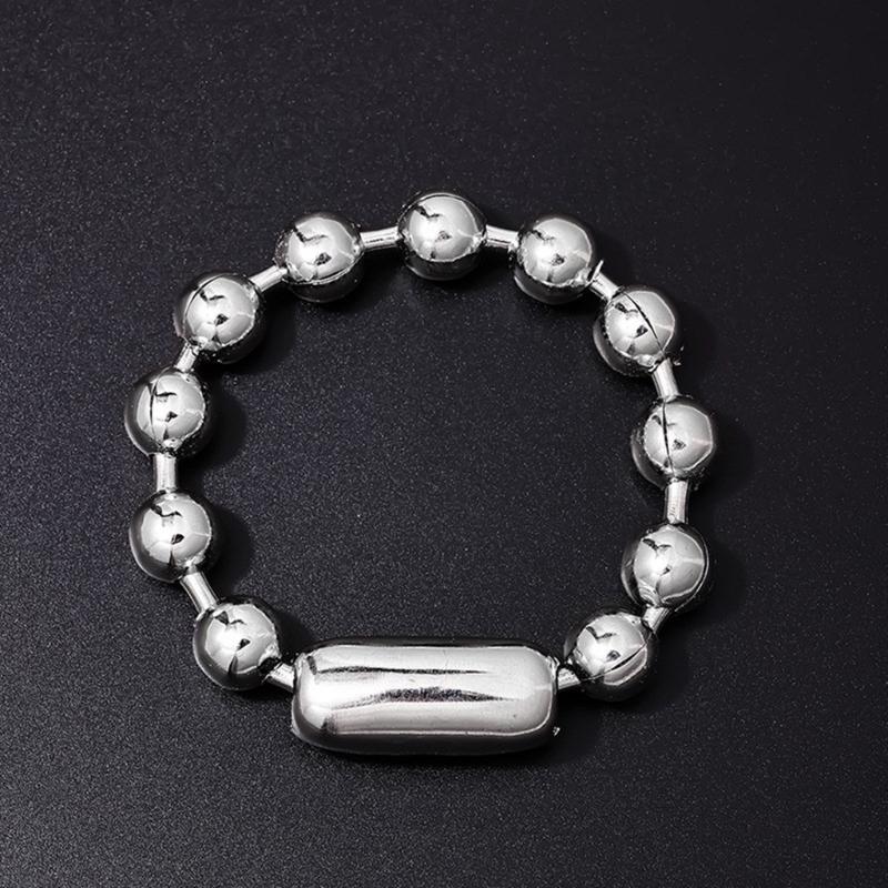 Fashionable Hip Hop Style Beads Bracelet for Men Christmas Valentine Gift, Vintage Bead Ball Bracelet