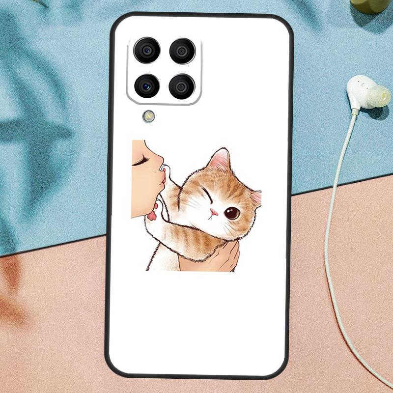 

Kiss Cat Cute Kitten Cartoon Case For Samsung Galaxy M16 M36 M56 M06 M52 M32 M12 M54 M34 M14 M35 M55 M15 M11 M13 M31 M53 Samsung M33