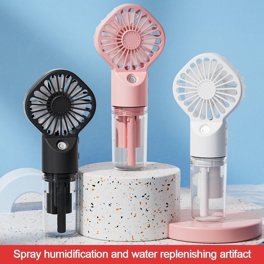 USB Rechargeable Handheld Spray Fan 2 In 1 Design Cooling Water Fan Travel Camping
