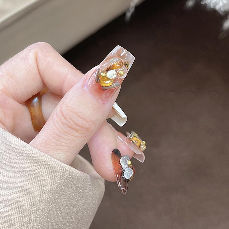 1 Scatola Mini Charms Colorati in Pietra Naturale per Unghie Irregolari Accessori per Unghie in Pietra Per Decorazioni Unghie Fai da Te