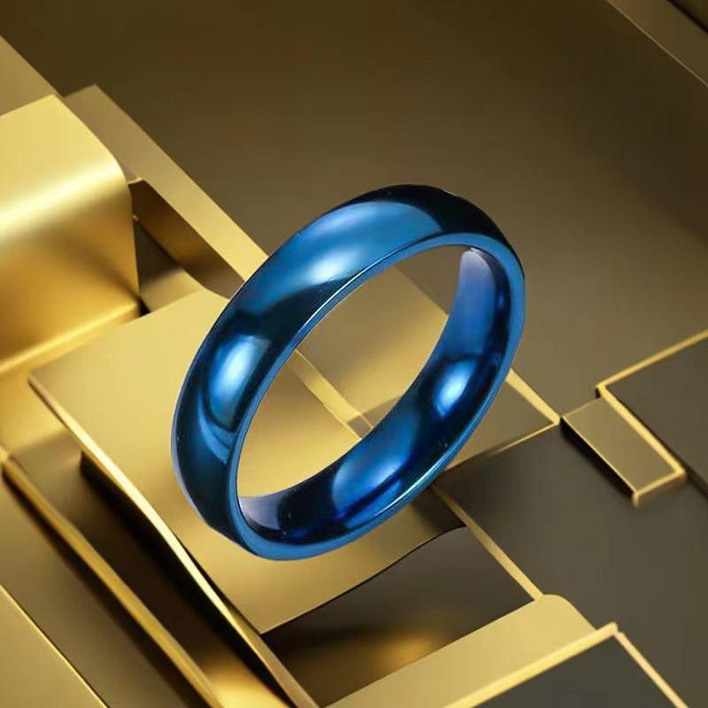 High-End Light Luxury Stainless Steel Ring for Women - Non-Fading, French Design with Titanium Finish.