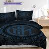 Iconic Inter Milan Emblem Design Three-piece set (1 * duvet cover + 2 * pillowcase, without core) Duvet cover and pillowcase Soft and comfortable