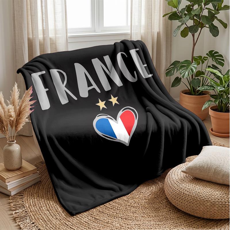 France national football team Theme blanket Soft Flannel Blanket Plush Throw Blanket Cozy Sofa Bed Blanket for Home Decor