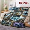 Maritime Dreams Collage 2D Flat Pattern Flannel Blanket, High quality All Seasons, Home Decor, Warmth and Comfort, Perfect for Christmas Gifts.