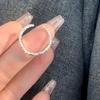 Stylish Copper Geometric Circle Ring For Women Adjustable Fashion Accessory