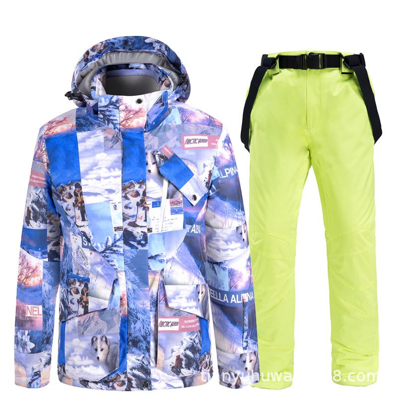 Korean Style Winter Ski Suit: Warm, Thickened Set for Men & Women