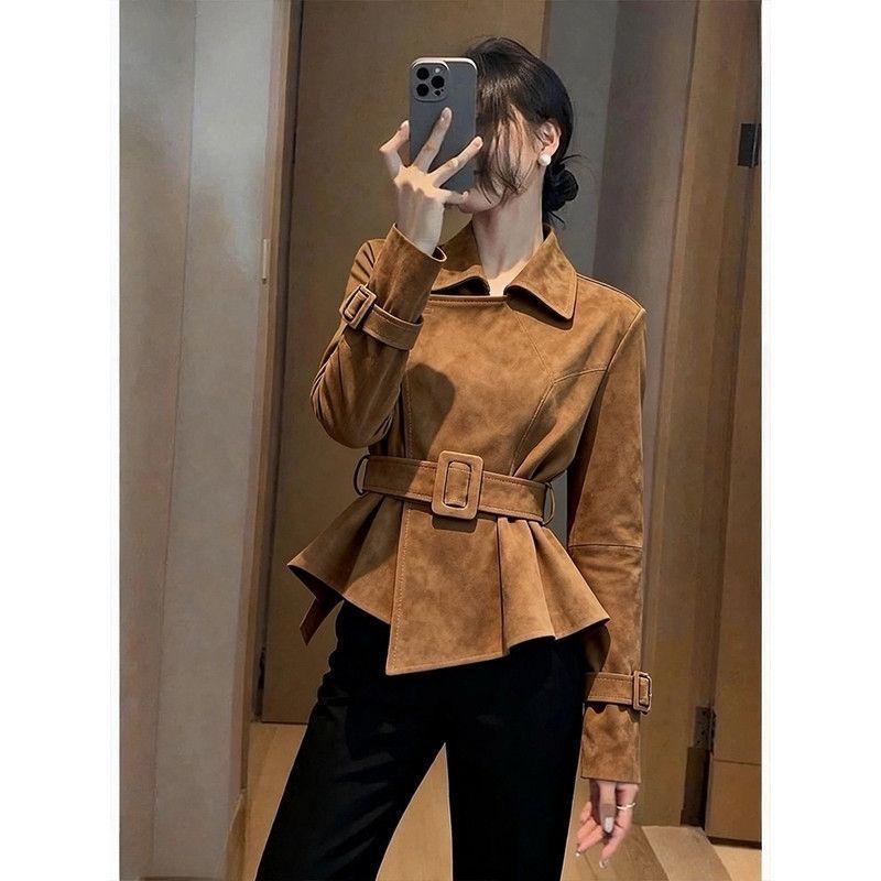 

Элегантная хаки летняя куртка: Стильный и подчеркивающий талию L: 111-122cm хаки