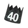Birthday Hat Glitter Crown Design Shiny Festive Party Headwear for Adult Costume Photo Shoot Shower Celebration Prop