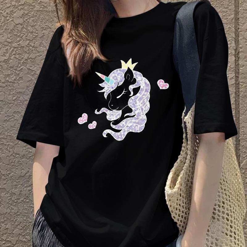 

For Office Casual & Coffee Dates,Fit Women s Short Sleeve Tee, Breathable XXL