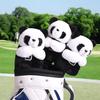 Golfschläger Panda Tier Nummer Schwarz Plüschmaterial BRA-VORA Schlägerhaube, Design, 1, & Weiß,