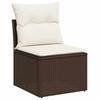 Vidaxl 9-Cz. Garden Furniture Set With Cushions, Brown, Poly Rattan