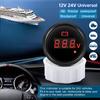 8-32V,28-48V 52mm Voltmeter with Warning Red Light Digital 52mm Voltage Car Gauge Waterproof Auto Marine Yacht 12V24V36V