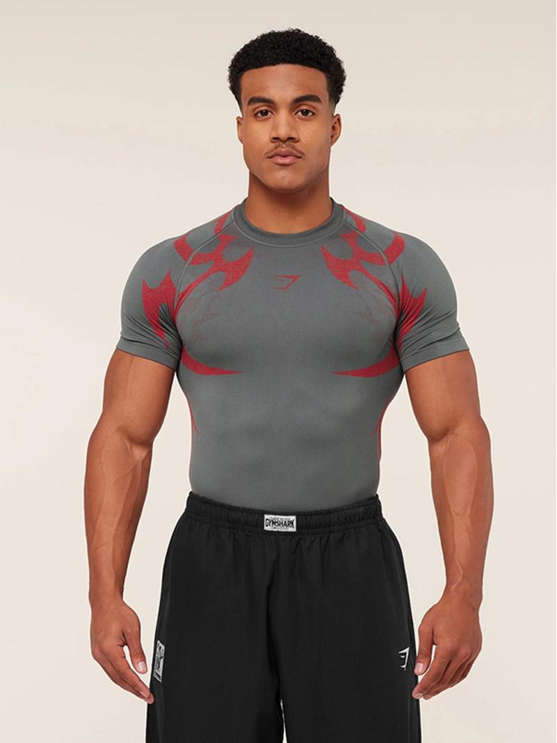 

Men s Slim Fit Stretchy Muscle Tee - Short Sleeve Athletic T-shirt for Running and Training M