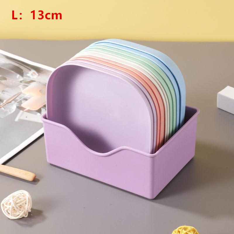 10Pcs Set Reusable Fruit & Dessert Plates - Washable, Multifunctional Snack Dishes With Built-In Base For Bones & Candy