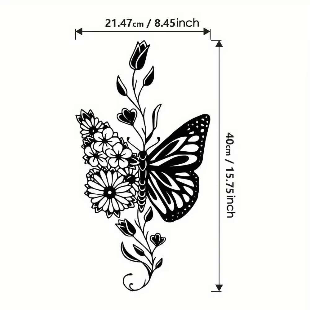 Stunning Iron Butterfly Wall Decor Outdoor Porch Ornament Floral Home Living Room Iron Butterfly Wall Outdoor Iron Butterfly