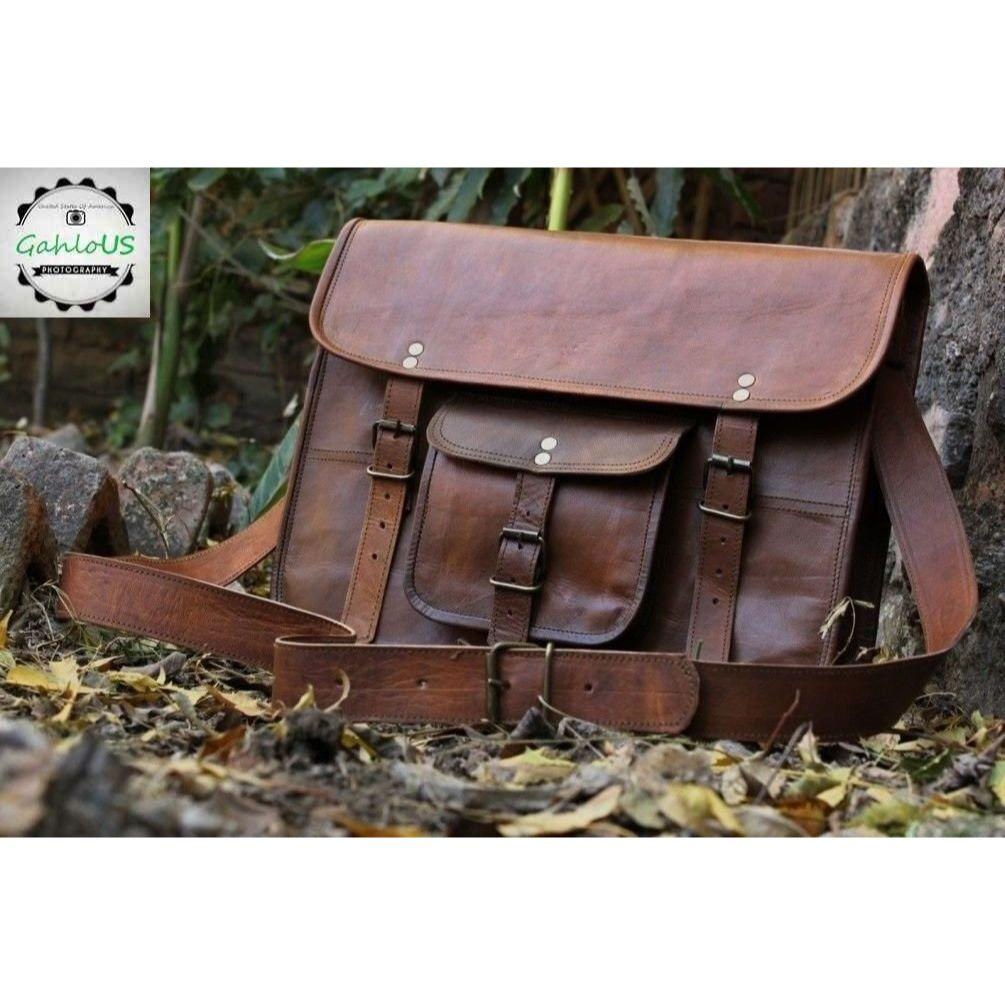 Мужской портфель из козьей кожи — фото 3