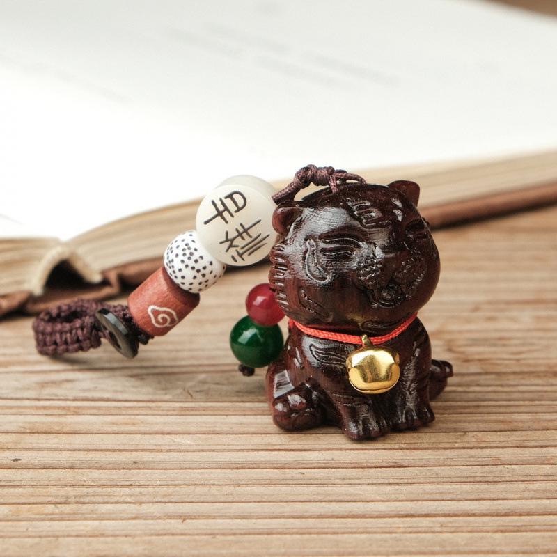Rosewood Zodiac Animal Charm: Cute Pendant for Phone, Bag, or USB Flash Drive
