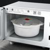 2Pcs Two Ear Round Microwave Lunch Box Household Plastic Heating Fresh Keeping Box With Lid Steamed Bun Instant Noodles Bowl