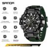 Sanda Youth Sports Multifunction Dual Display Waterproof Watch with Alarm & Luminous Dial