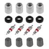 4 Sets Car Tire Pressure Sensor TPMS Service Kit with Nut Valve Cap Gasket