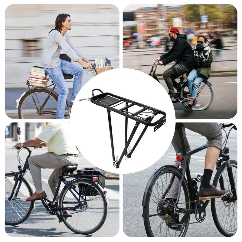 Fahrrad-Gepäckträger 77 lbs Stabiler Fahrradkorb-Träger Solide Lager Verstellbarer Gepäck- und Frachtträger Stabiler Fahrradkorb-Träger Gepäckträger