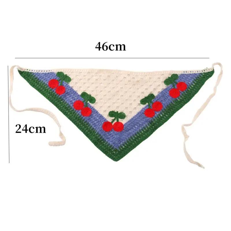 Dolce Carina Fatto a Mano Uncinetto Triangolo Vuoto Fascia per Capelli Asciugamano Donna Modello Fascia per Capelli Foulard Accessori per Capelli Gonna Tenda per il Lato B