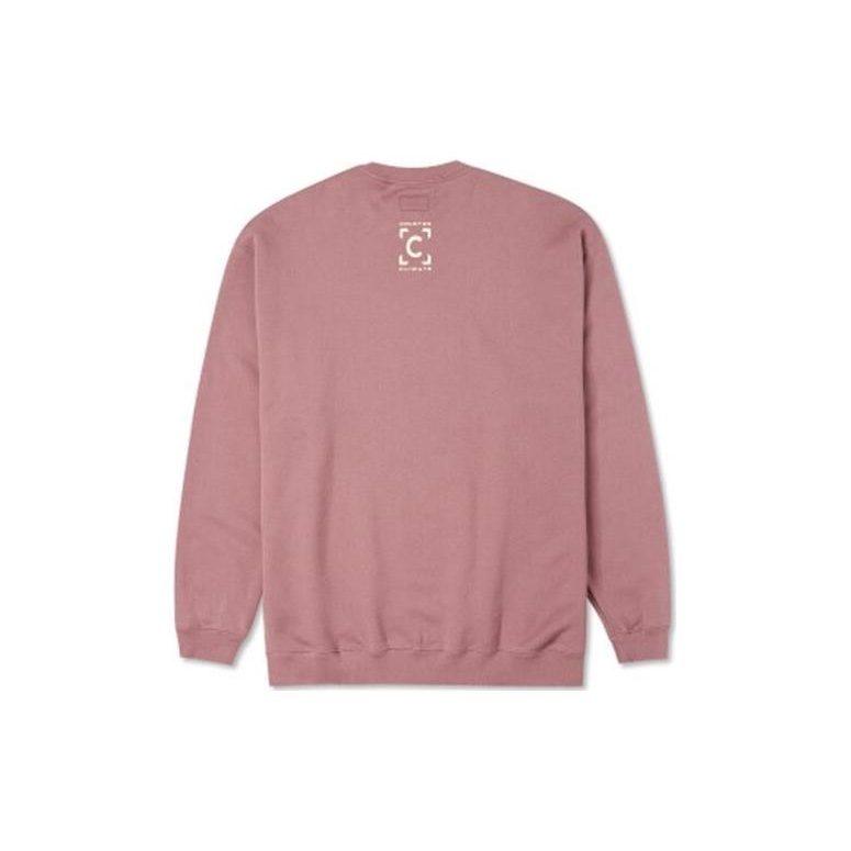 Converse Sweatshirts Men's Pink Crew Neck Moderate Regular 10025032-A03